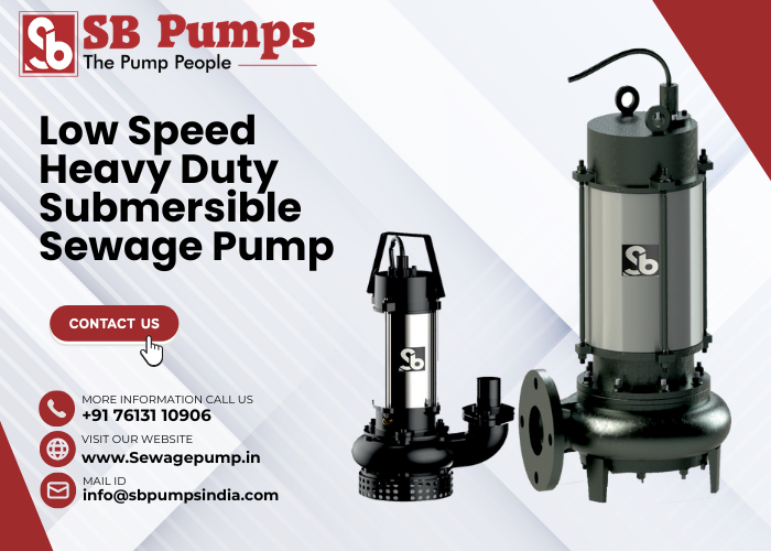 Low Speed Heavy Duty Submersible Sewage Pump